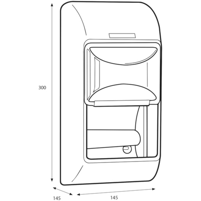 Toiletpapierdispencer Katrin voor 2-rollen
