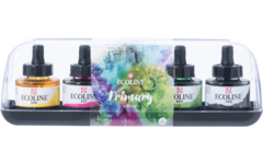 Ecoline vloeibare waterverf primaire kleuren 30 ml, 5 stuks