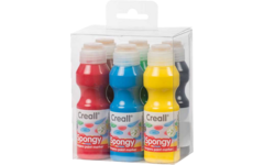 Plakkaatverfstiften spongy assorti, 6 stuks
