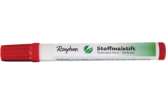 Textielstift, dikpunter rood