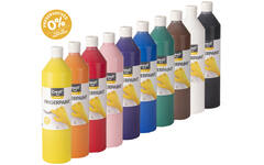Vingerverf set 750 ml, 10 kleuren