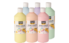 Plakkaatverf Creall basic set pastel 500 ml, 6 stuks