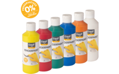 Vingerverf Creall assorti 250 ml, 6 stuks