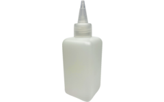 Lijmflacon vierkant 150 ml met dop transparant (nieuw model)