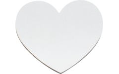 Canvasdoeken magnetisch in hartvorm 7,5cm, 10 stuks