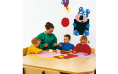 Schildersschort voor kinderen geel (3+ jaar)