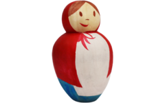 Houten poppetjes familie 7 cm, 10 stuks