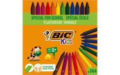 Kleurkrijt BIC Plastidecor triangle class pack, 114 + 30 gratis
