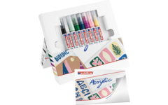 Acrylic markers edding starterset Nordic, 8 delig