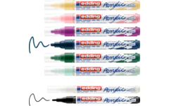 Acrylic markers edding starterset Nordic, 8 delig