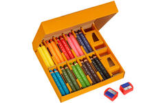 Kleurpotloden BIC Multi surface 3-in-1 assorti, 40 stuks incl. slijpers