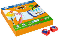 Kleurpotloden BIC Multi surface 3-in-1 assorti, 40 stuks incl. slijpers