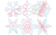Patroonplaten sneeuwvlokken 17 x 17 cm, 6 stuks
