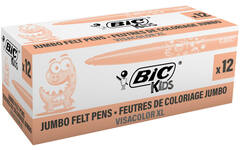 Viltstiften BIC kids visacolor XL Ecolutions zalmroze, 12 stuks