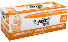 Viltstiften BIC kids visacolor XL Ecolutions oranje, 12 stuks