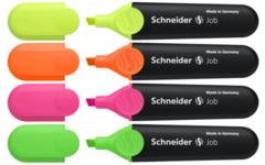 Markeerstift Schneider Job 150 assorti etui 4 stuks