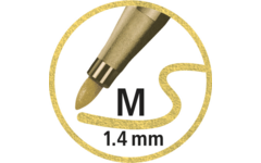 Viltstift STABILO Pen 68 metallic 810 goud 1,4mm