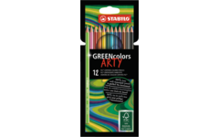 Kleurpotloden STABILO GREENcolors assorti, 12 stuks