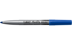 Permanent marker BIC rond 1,1 mm blauw, per dozijn