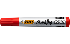 Permanent marker BIC rond 1,7 mm rood, per dozijn