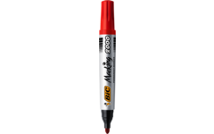 Permanent marker BIC rond 1,7 mm rood, per dozijn