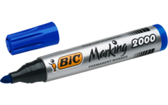 Permanent marker BIC rond 1,7 mm blauw, per dozijn