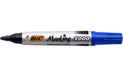 Permanent marker BIC rond 1,7 mm blauw, per dozijn