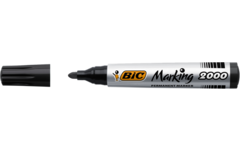 Permanent marker BIC rond 1,7 mm zwart, per dozijn