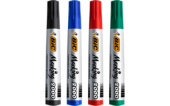 Permanent marker BIC rond 1,7 mm zwart, per dozijn