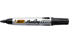 Permanent marker BIC rond 1,7 mm zwart, per dozijn