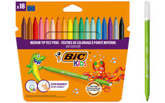 Viltstiften BIC kid couleur assorti, 18 stuks