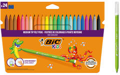 Viltstiften BIC kid couleur assorti, 24 stuks.