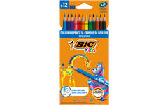 Kleurpotloden BIC kids Evolution assorti, etui 12 stuks