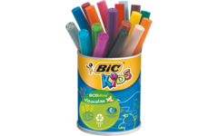 Viltstiften BIC Kids visacolor XL ECOlutions assorti, 18 stuks