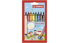 Viltstiften STABILO Trio Scribbi, met verende punt 8 stuks ass.