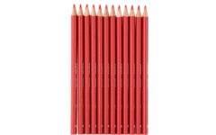 Kleurpotloden Bruynzeel driekantig rood, 12 stuks