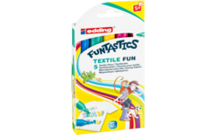 Textielstiften edding Funtastics Textile 2-3 mm assorti, 5 stuks