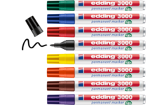 Permanent marker edding 3000 assorti 1,5-3 mm, 10 stuks