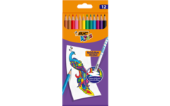 Kleurpotloden BIC Illusion assorti, 12 stuks