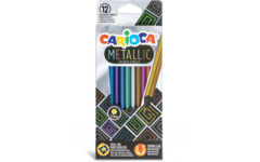 Kleurpotloden Carioca Metallic assorti, 12 stuks