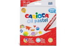 Oliekrijtjes Carioca Oil Pastel Maxi assorti, 24 stuks