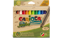 Viltstiften Carioca EcoFamily Jumbo assorti, 12 stuks.