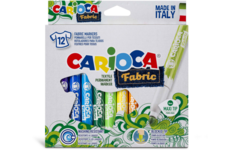 Textielstiften Carioca assorti, 12 stuks
