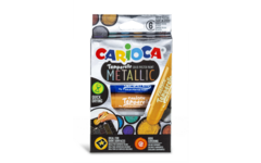 Plakkaatverfstift Carioca Metallic assorti, 6 stuks