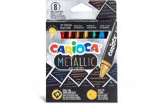 Waskrijtjes Carioca Metallic assorti, 8 stuk