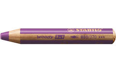 Waskrijt aquarel STABILO Woody 3-in-1 assorti classpack, 76 stuks incl. slijpers
