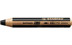 Waskrijt aquarel STABILO Woody 3-in-1 assorti classpack, 76 stuks incl. slijpers