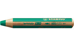 Waskrijt aquarel STABILO Woody 3-in-1 assorti classpack, 76 stuks incl. slijpers