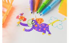 Viltstiften BIC kids comfort jumbo assorti, 12 stuks