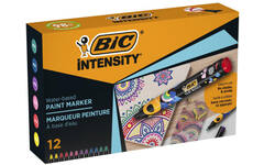 Acrylmarker BIC paint assorti, 12 stuks